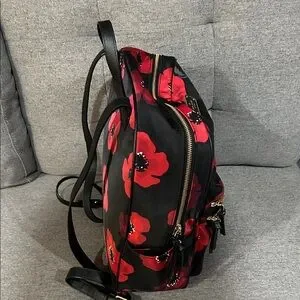 Kate Spade Black and Red Poppy Backpack Kate Spade New York Wilson Road Poppy Small Bradley Backpack  main image 3